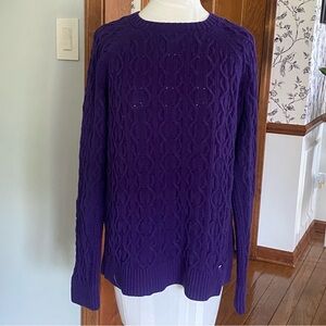 Michael kors purple chunky cable knit sweater size xl